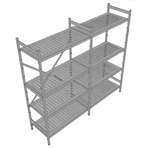 Hupfer Edelstahl Regal N25-RA-FL-600 kg T-500 B-1975 Hupfer Edelstahl Regal N25-RA-FL-600 kg T-500 B-1975