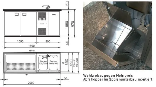 K&M Holland Getränke Kühltheke MM200-2S-2B K&M Holland Getränke Kühltheke MM200-2S-2B