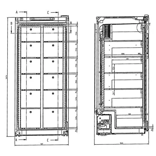 Gemeinschaftskühlschrank Rieber Multipolar 481-12 SL Gemeinschaftskühlschrank Rieber Multipolar 481-12 SL