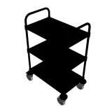 Hupfer Edelstahl Servierwagen VarioCart - VC 6x4/3 Black M - 3 Borde
