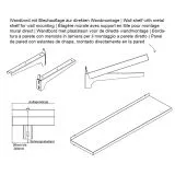 Hupfer Edelstahl Auflage Wandbord 28-06