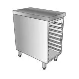 CAT-Edelstahl offener Arbeitsschrank - AKO1-60-60