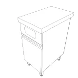Edelstahl Abfallkipperschrank - AKMT2-40-60