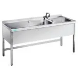 Chromonorm Sp�ltisch 2 Becken Tropffl�che STO-RTO 16-07