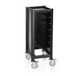 Tablett-Abr�umwagen TWA1S - Schwarz 1x07 Tablett 530x325 mm