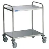 Chromonorm Edelstahl Servierwagen SW 9x6 - 2 Borde