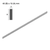 Alu-Hakenschiene 10x40 - Wurst- & Fleischgeh�nge - 6m