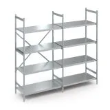 Hupfer Edelstahl Regal N5-BA-FL-600 kg T-400 B-2950