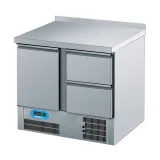Chromonorm Edelstahl K�hltisch BR795 - 1 T�r - 2 Schubladen - TPHK