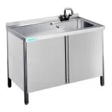 Chromonorm Sp�ltisch 1 Becken Tropffl�che STO-RSF 12-07