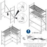 Hupfer Edelstahl Regal N5-DR-FL-600 kg T-300 B-3850