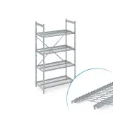 Hupfer Edelstahl Regal N35-RA-FL-2000 kg T-610 B-1000