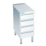 Chromonorm Edelstahl Schubladenblock 4 Schubladen S40704C