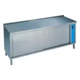 CAT-Edelstahl W�rmeschrank Schiebet�ren beidseitig - Tiefe 60cm CAT-UWSB-06-10-20