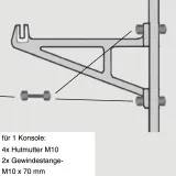Befestigungsset S�ulenmontage f�r 1 Alu-Konsole M10