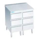 Chromonorm Edelstahl Schubladenblock 6 Schubladen S30708C