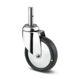 Lenkrolle AS Edelstahl � 125 mm ohne Bremse Zapfenbefestigung