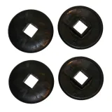 Hupfer Abweiser Rollen Satz Vierkantrohr SCHWARZ - 4 Stck.