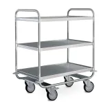 Hupfer Edelstahl schwerer Servierwagen SSW 8x5 - 3 Borde
