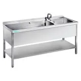 Chromonorm Sp�ltisch 2 Becken Tropffl�che STO-RTZ 15-06