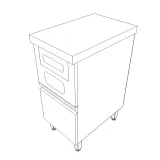 Edelstahl Abfallkipperschrank - AKMT3-40-60