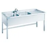 Chromonorm Sp�ltisch 2 Becken Tropffl�che STO-LTO 16-07