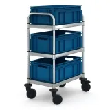 Hupfer Edelstahl Servierwagen VarioCart - VC 6x4/3 M-L - 3 Borde