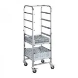 Sp�lkorb Transportwagen Edelstahl - 7 Einsch�be
