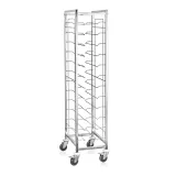 Tablettwagen Edelstahl 12 Tabletts 530x325mm