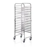 Edelstahl Regalwagen f�r 15 x Backblech 60x40cm