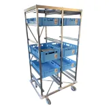 Hupfer fahrbares Regal fr Eurobehlter - RG-F EB 9-6/1796