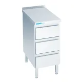 Chromonorm Edelstahl Schubladenblock 3 Schubladen S30704C