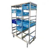 Hupfer fahrbares Regal fr Eurobehlter - RG-F EB 13-6/1796