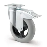 Lenkrolle luftidentisch � 125 mm mit Bremse und Anschraubplatte