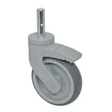 Lenkrolle Kunststoff Rz1 � 125 mm mit Bremse Zapfenbefestigung