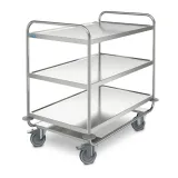 Hupfer Edelstahl schwerer Servierwagen VSSW 10x6 - 3 Borde