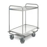 Hupfer Edelstahl schwerer Servierwagen SSW 8x5 - 2 Borde