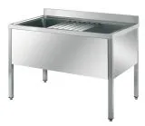 ECO Edelstahl Topfsp�ltisch 1 Becken UBO-12-07
