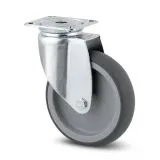 Lenkrolle Stahl-verzinkt � 125 mm ohne Bremse mit Anschraubplatte