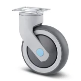 Lenkrolle Kunststoff � 125 mm ohne Bremse mit Anschraubplatte