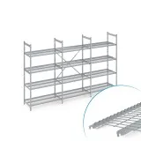 Hupfer Edelstahl Regal N35-RA-FL-2000 kg T-610 B-2650