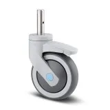 Lenkrolle Kunststoff � 125 mm mit Bremse Zapfenbefestigung