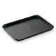Stapelbares Mensa Tablett / Food Tray in Schwarz (1/2 GN, 265x325 mm) aus lebensmittelechtem Kunststoff PP. Randverstrkt, splmaschinengeeignet - ideal fr Mensa, Cafeteria und Kantine.