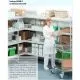 Beispiel: Eingeh�ngter Hupfer Norm-12 Alu-Kunststoff Regalboden in einem Klinikregal. Die geschlossene Kunststoff Auflage l�sst sich einfach einh�ngen und flexibel in der H�he verstellen - ideal f�r hygienische Anwendungen im Medizinbereich.
