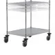 Hupfer Edelstahl VarioCart VC 8x6/2 Ergo M mit zwei hhenverstellbaren Borden und ERGO-Griff. Fr 60x40 cm Behlter, Bcker- oder Fleischerkisten und zwei Getrnkekisten pro Bord. Ideal fr Gastronomie, Catering, Klinik, Bckerei.