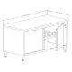 CAT-Edelstahl Wrmeschrank Flgeltren beidseitig - Tiefe 80cm CAT-UWFB-08-06-14