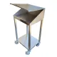 Edelstahl Schreibpult - SPF-WB-1-40 - fahrbar