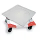 Anwendungsbeispiel: Korbtransportwagen ROL500 fr 50x50 cm Glserracks oder Glserkrbe. Stabil und leicht zu bewegen dank 4 Lenkrollen mit Edelstahl-Kugellagern. Leiser Lauf, belastbar bis 250 kg. Ohne Wanne, optional erweiterbar mit Abtropfwa