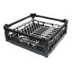 Schwarzer Kunststoff Grundkorb - NK-140 - Korbma 50x50 cm - Anwendungsbeispiel mit Tellereinsatz PTE fr fr 9 groe Teller bis  44 cm