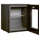 Innenansicht der kompakten NordCap Minibar TM 33-G mit Glastr, LED-Innenbeleuchtung, geruscharmer Absorbertechnik, abschliebar, 35 l Nutzinhalt, ideal fr Hotelzimmer.
